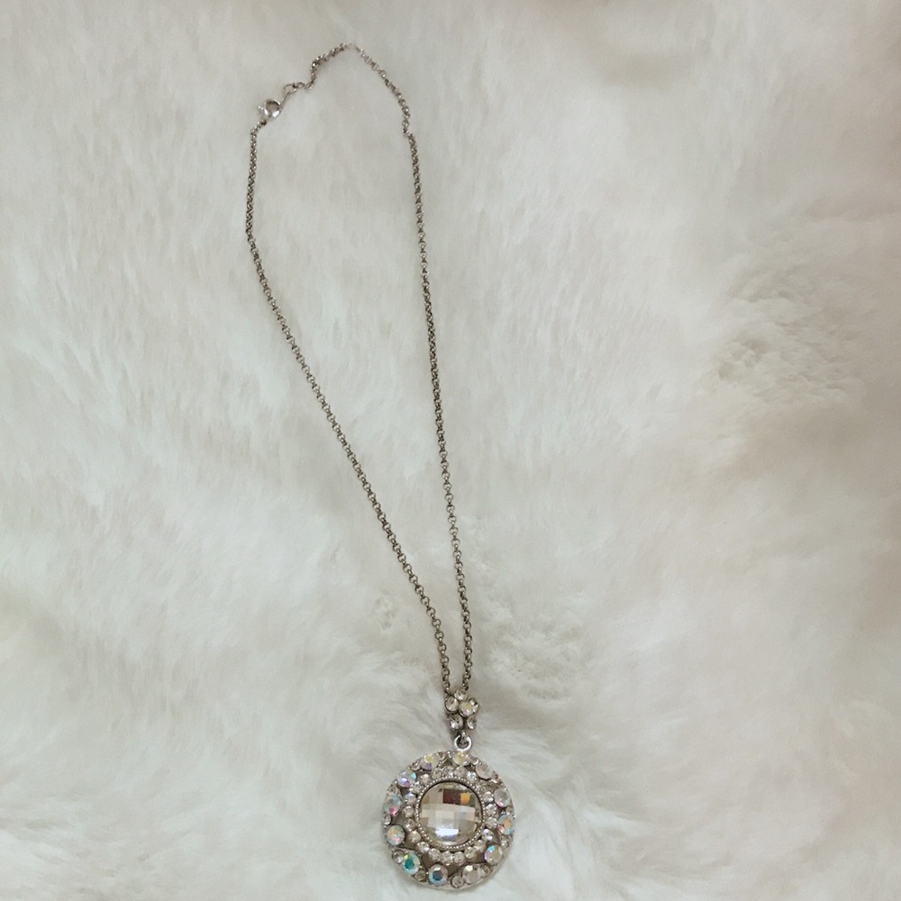 🏝Rhinestone silver necklace